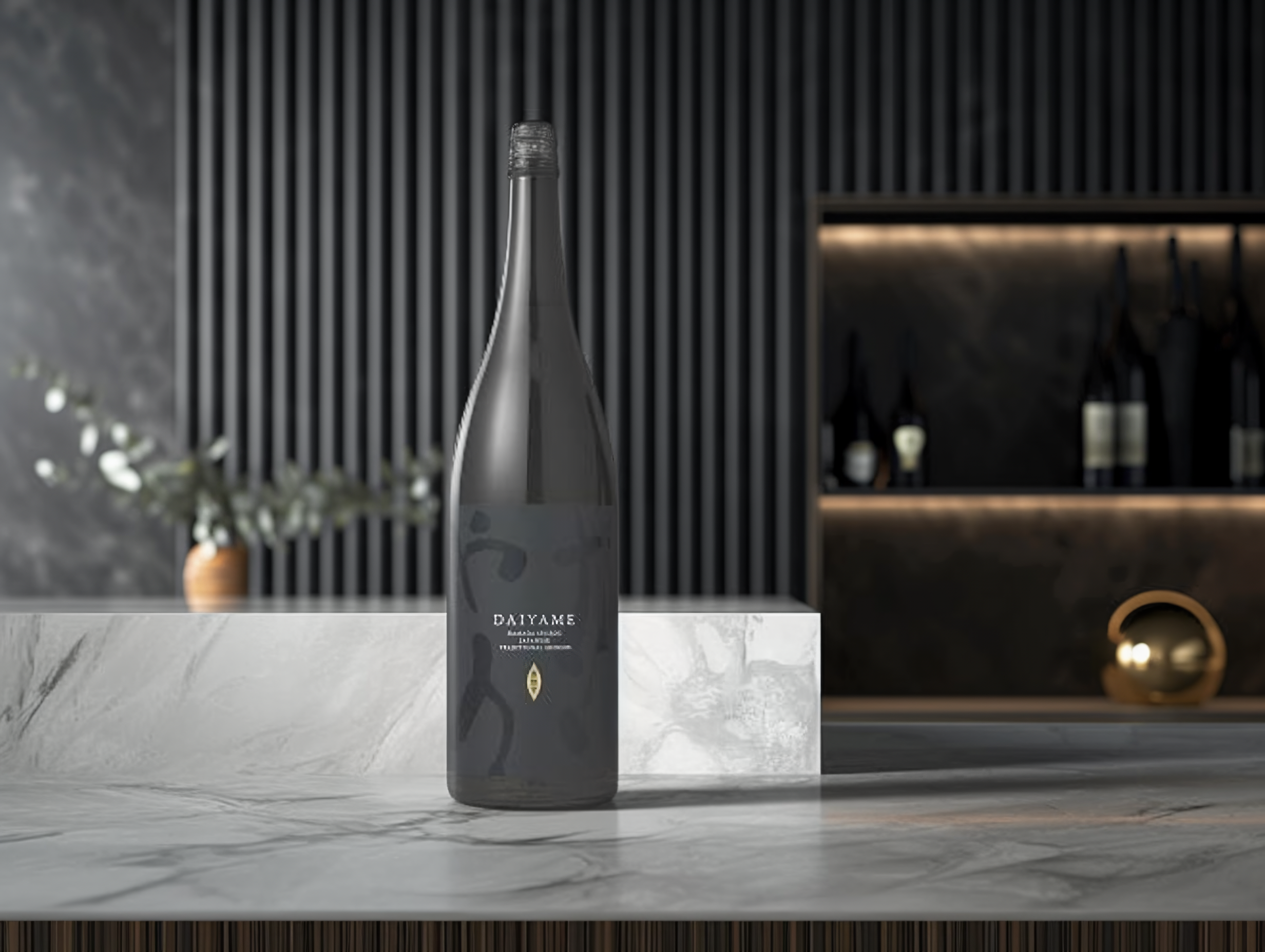 カウンターの上のだいやめボトル