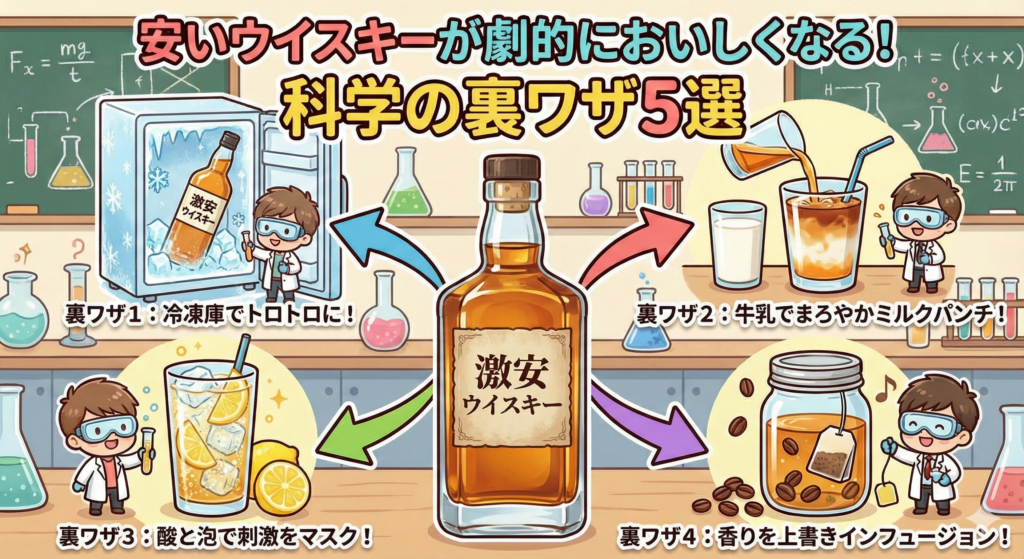 安いウイスキーをおいしくする裏ワザ